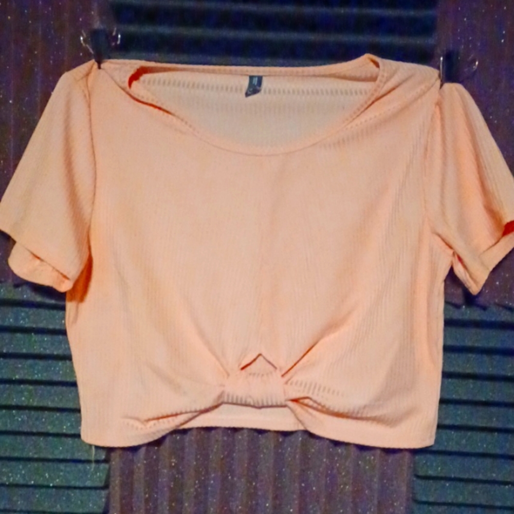 Zaful crop top, size medium,  peach